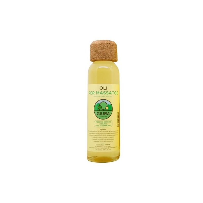 Aceite para masaje ecológico 250 ml de Giura - Ecoalimentaria
